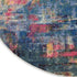 2' X 6' Blue And Yellow Abstract Power Loom Non Skid Area Rug